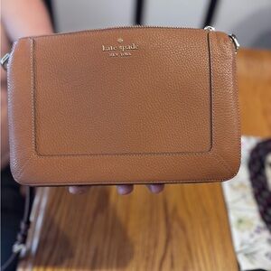 kate spade New York Tan Pebbled Leather Crossbody